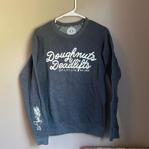 Doughnuts and deadlifts crewneck